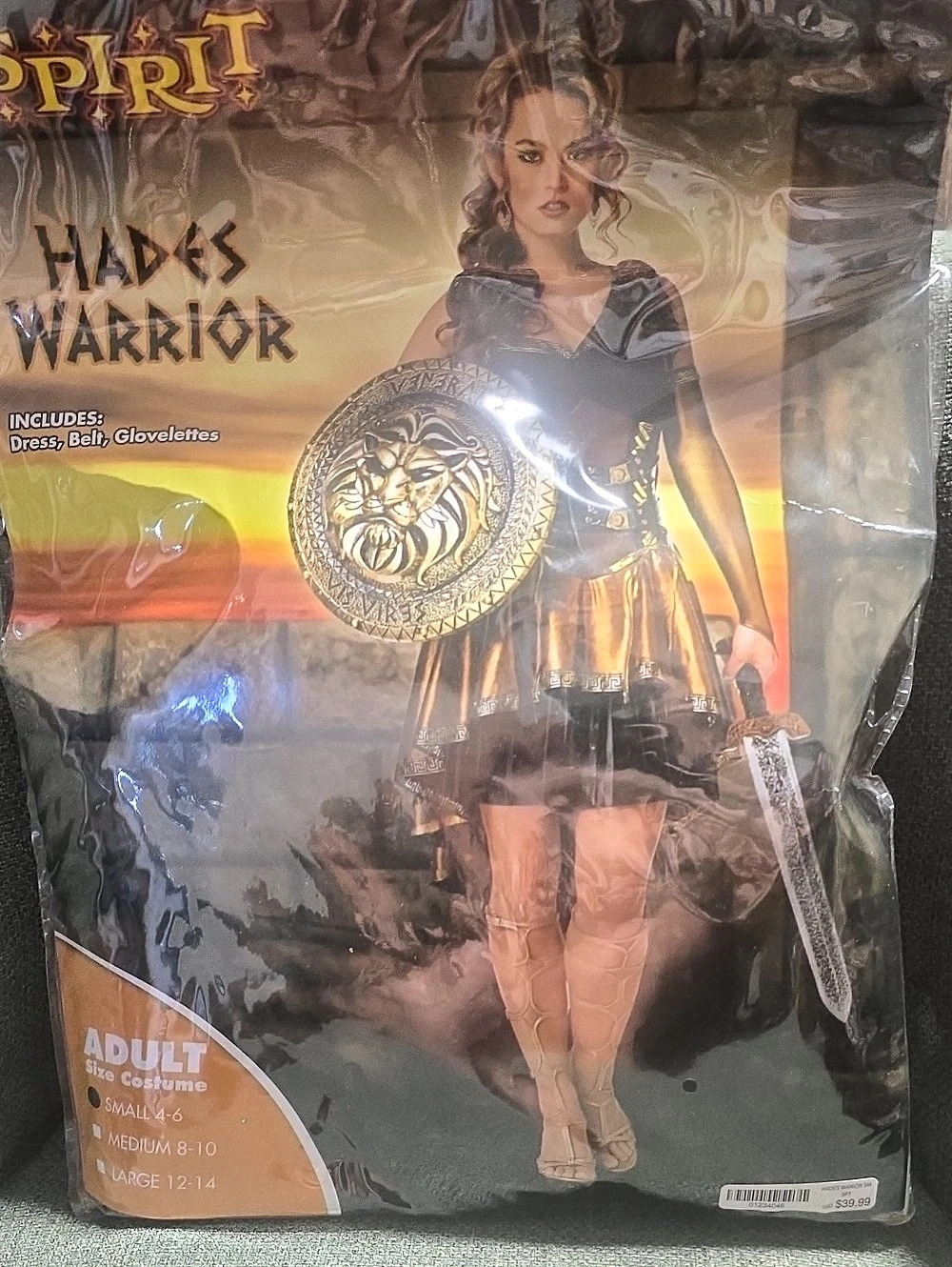 Spirit Halloween Hades Warrior Costume Adult Small